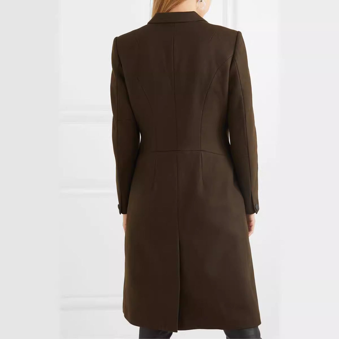 Damen Langmantel im schlanken Tailoring mit schmaler Silhouette Nord Taschen