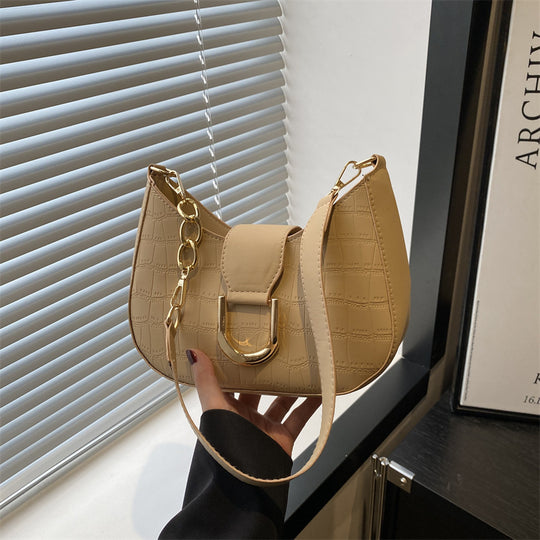 Damen Hobo-Tasche aus strukturiertem Kunstleder mit elegantem Kettenverschluss Nord Taschen