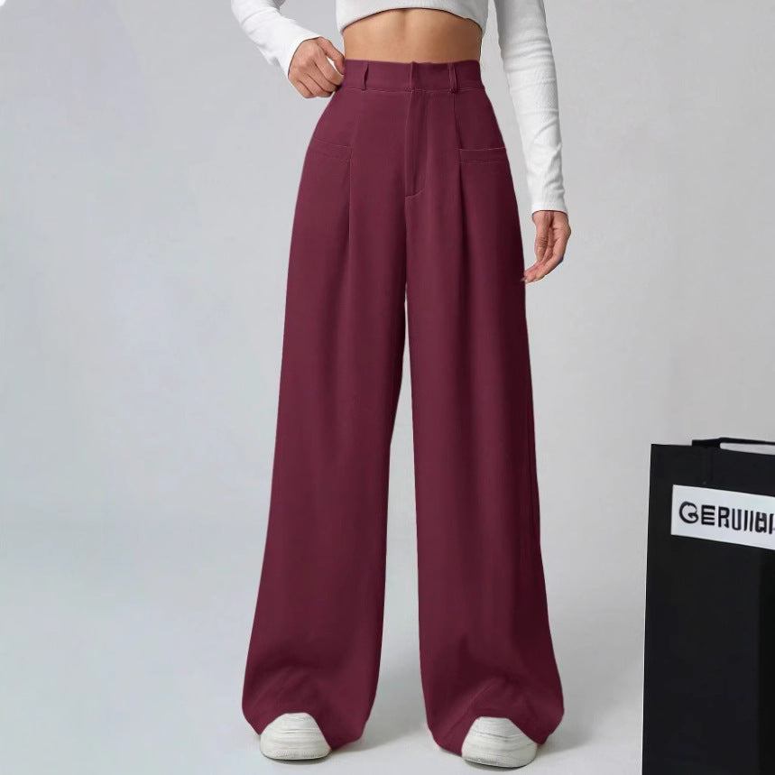 Damen Weite Bundfaltenhose
