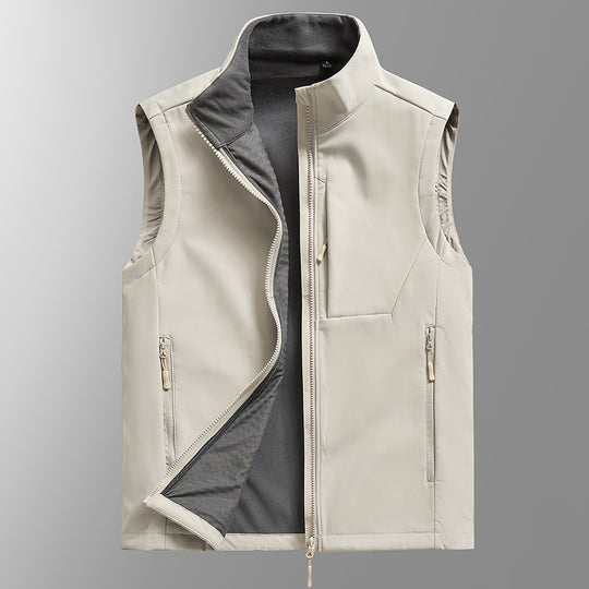 Herren Atmungsaktive Softshell‑Weste mit Thermofleece‑Futter und verdeckten Reißverschlusstaschen Nord Taschen