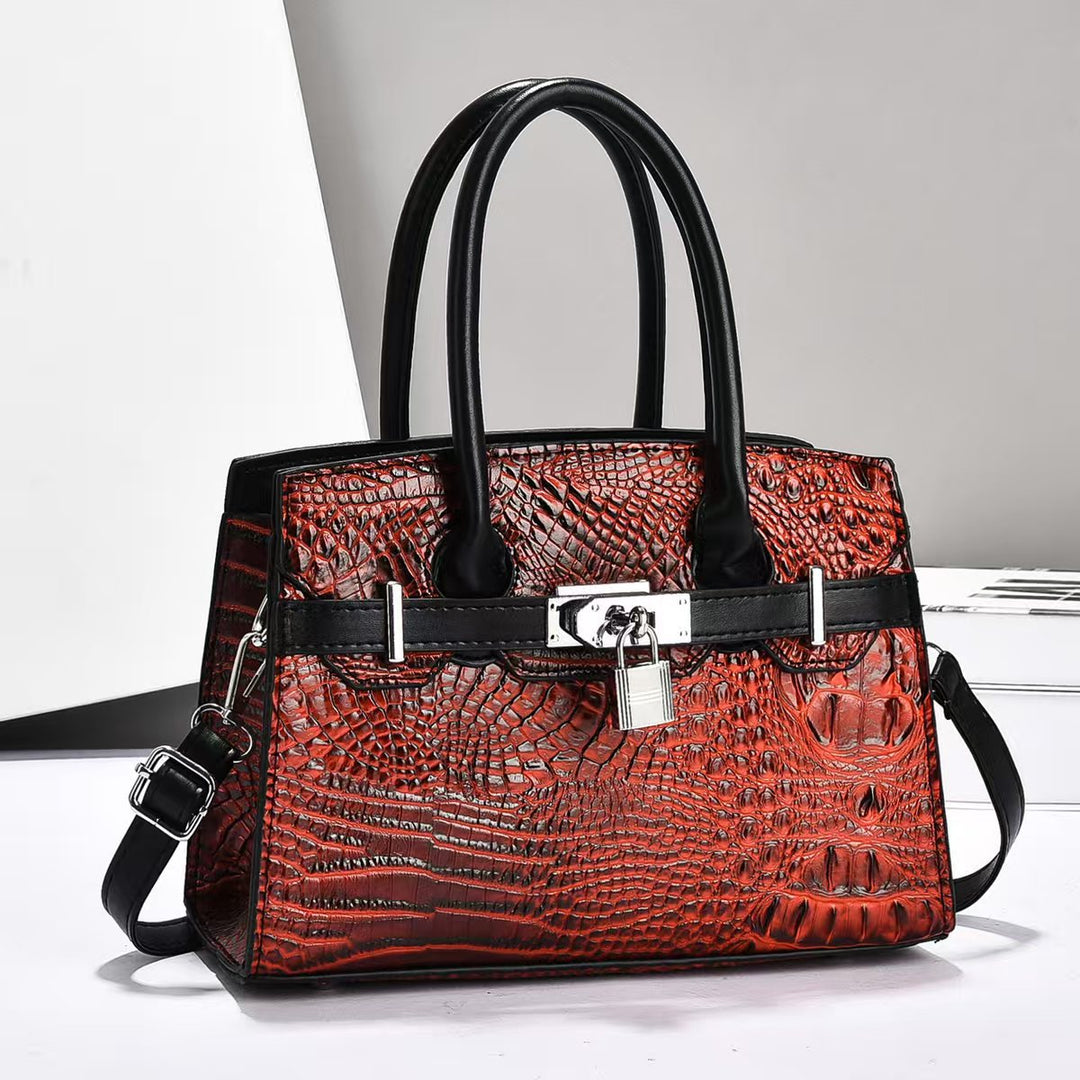 Damen modische Handtasche mit eleganter Krokodilprägung Nord Taschen