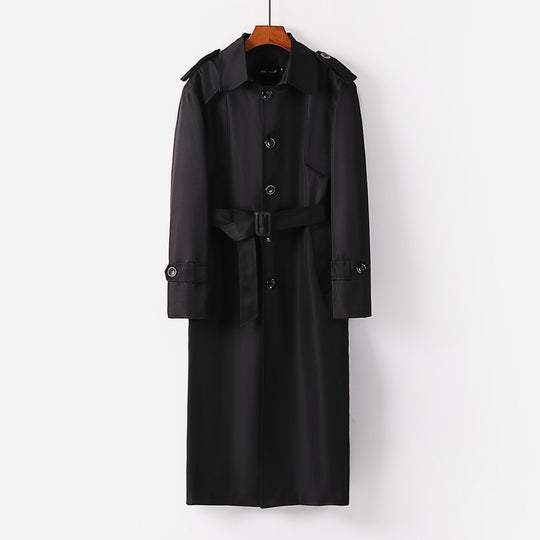 Damen Langer klassischer Trenchcoat mit Schulterpatten, Knopfverschluss und verstellbaren Manschetten Nord Taschen