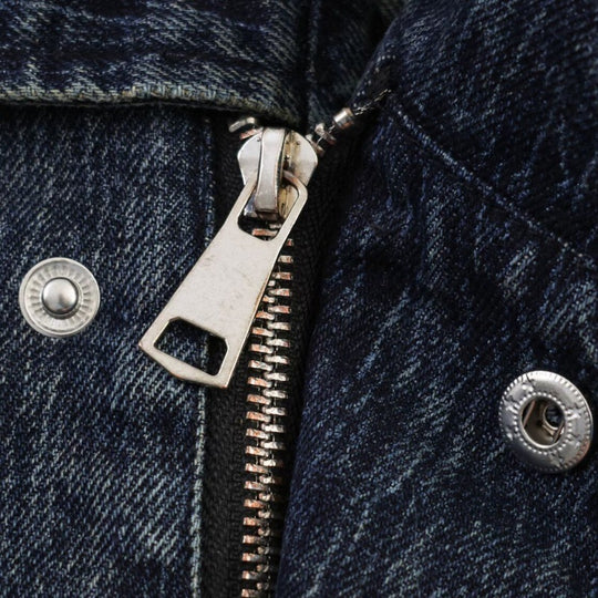 Damen oversized Cropped-Jeansjacke mit weitem Kragen Nord Taschen
