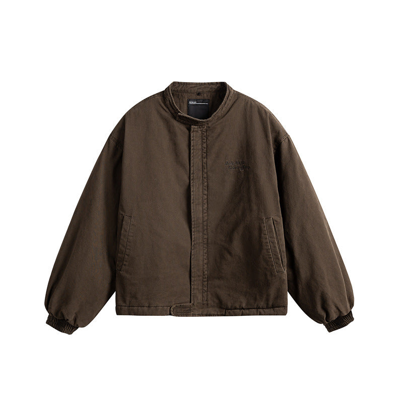 Herren Kurz geschnittener Canvas-Blouson mit Teddykragen und wattierter Thermofütterung Nord Taschen