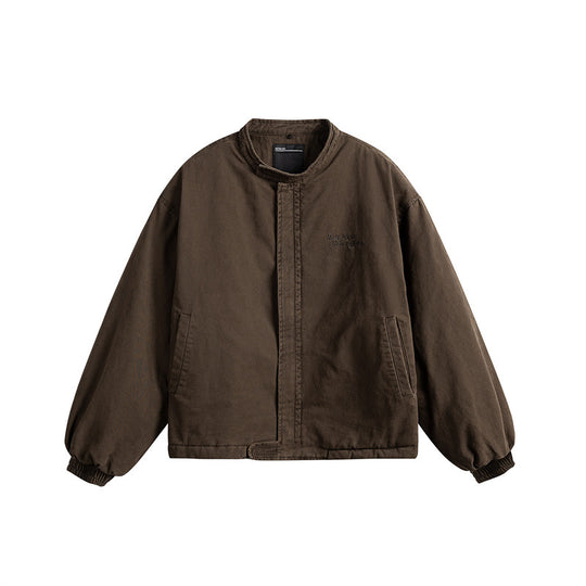 Herren Kurz geschnittener Canvas-Blouson mit Teddykragen und wattierter Thermofütterung Nord Taschen
