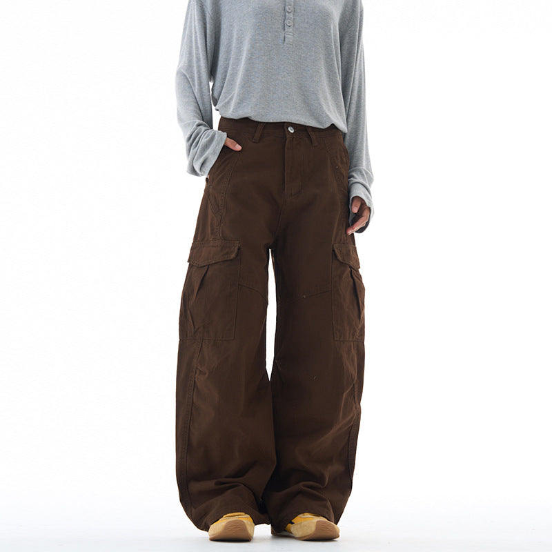Unisex Ultraweite Cargohose mit tiefem Schritt und großen Klappentaschen Nord Taschen