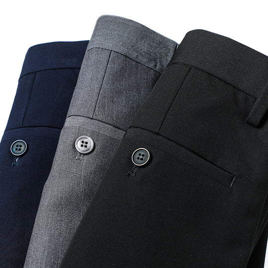 Herren Formelle Slim-Fit Anzughose mit Stretchbund und Bügelfalte Nord Taschen