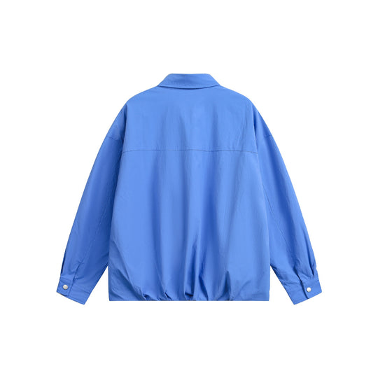Herren Oversize Coachjacke mit Druckknopf‑Verschluss und geradem Saum Nord Taschen