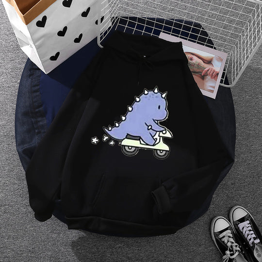 Damen nan Kapuzenpullover im Relaxed-Fit mit botanischer Frucht-Illustration und Kängurutasche Nord Taschen