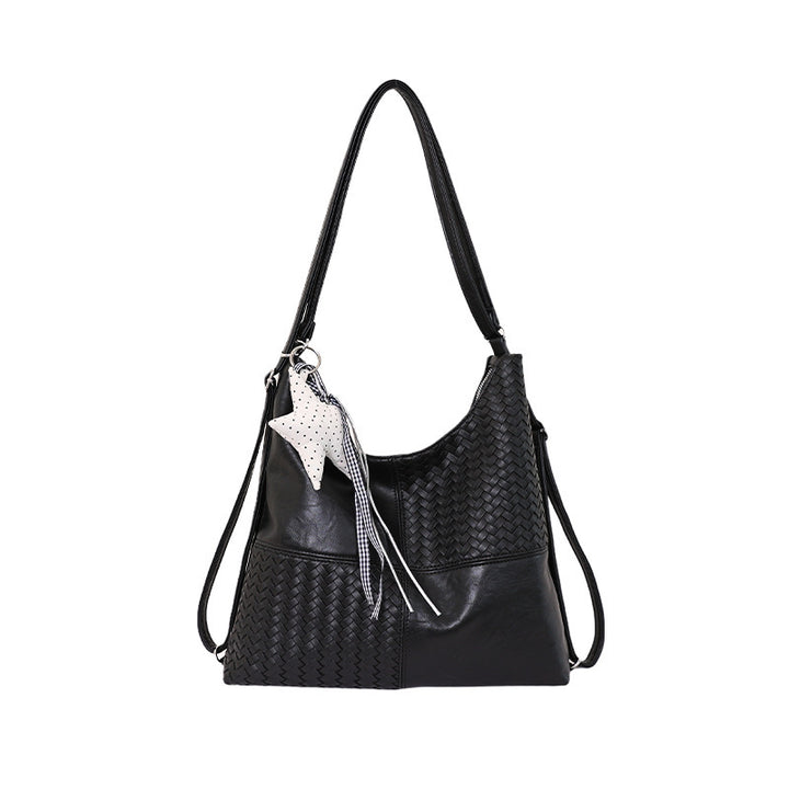Damen Beuteltasche aus kunstvoll geflochtenem Leder mit elegantem Design Nord Taschen