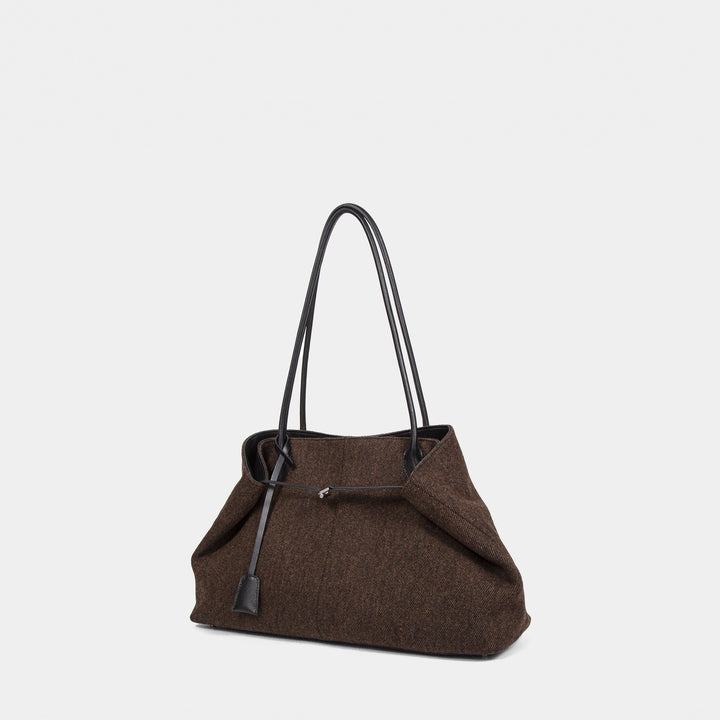 Damen stilvolle Tragetasche aus hochwertigem Textil und Leder Nord Taschen