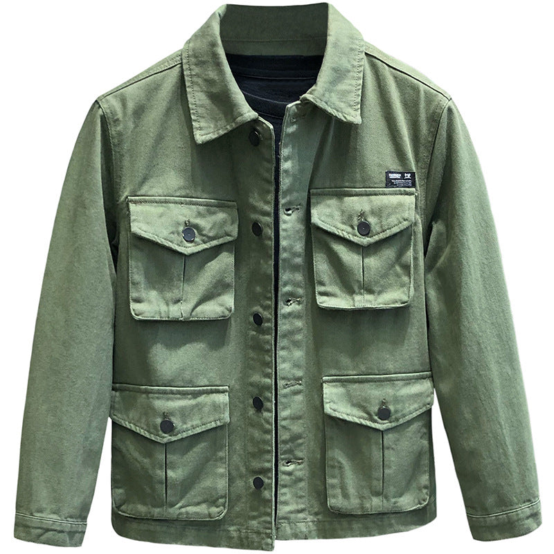 Herren Utility-Fieldjacke mit vier aufgesetzten Pattentaschen und klassischem Hemdkragen Nord Taschen