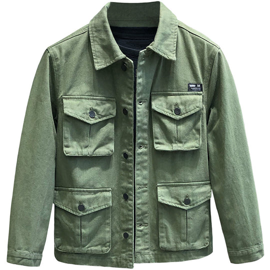 Herren Utility-Fieldjacke mit vier aufgesetzten Pattentaschen und klassischem Hemdkragen Nord Taschen