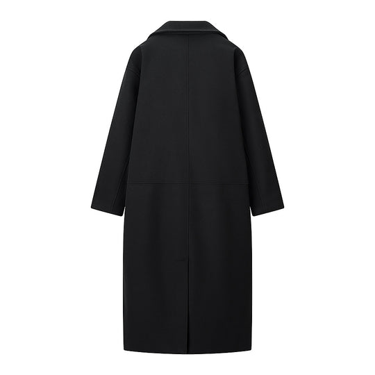 Damen Doppelreihiger Oversize-Wollmix-Mantel mit fallendem Revers und langer Silhouette Nord Taschen