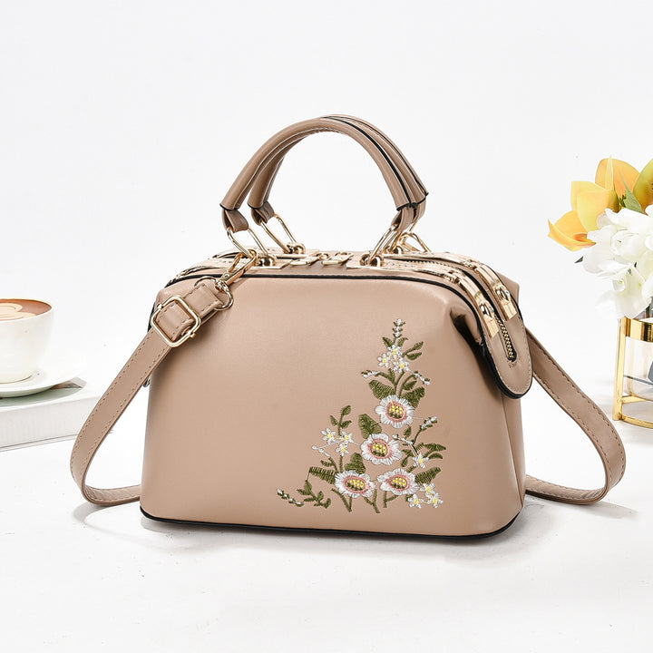 Damen elegante Handtasche mit floraler Stickerei Nord Taschen