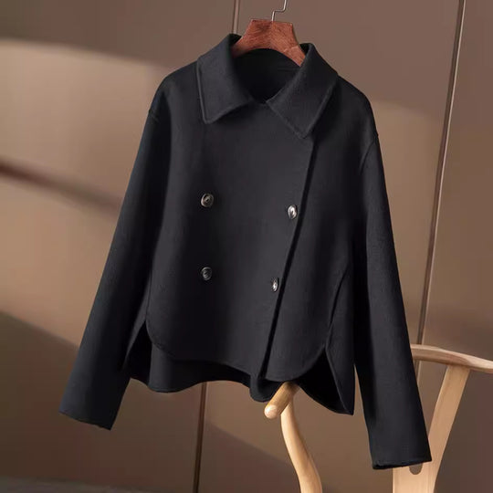 Damen Modische Kurzarmpulloverjacke Nord Taschen