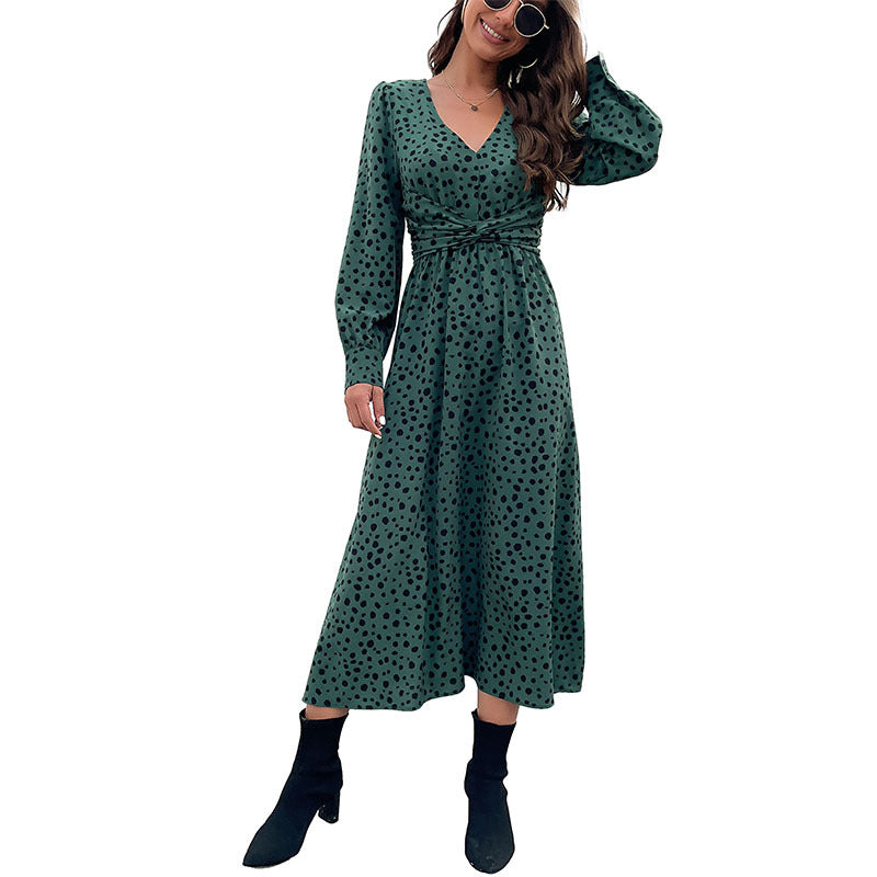 Damen Florales Maxikleid mit Wickeloptik Nord Taschen