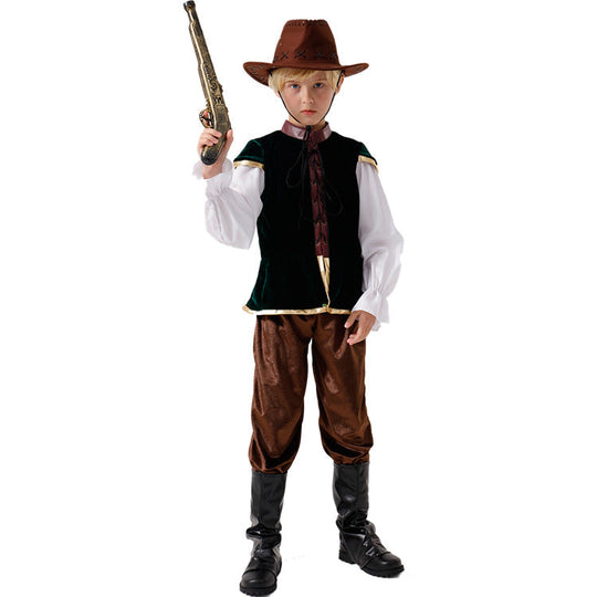 Jungen Wildwest Kostüm mit Hut und Pistole Nord Taschen