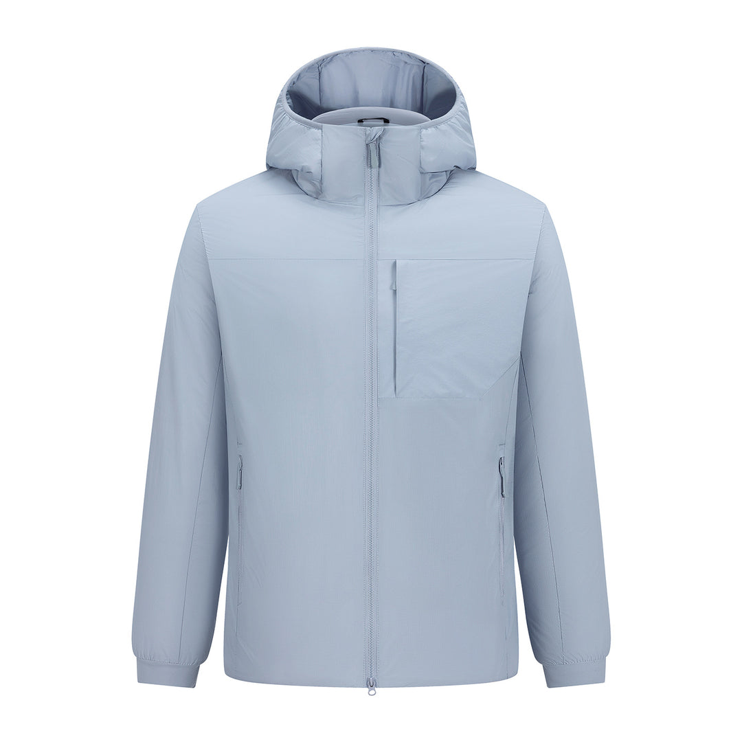 Herren Leichter Kapuzen-Urbanparka mit Zwei-Wege-Reißverschluss und Brusttasche Nord Taschen