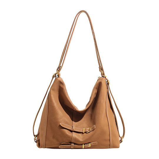 Damen Hobo-Tasche aus weichem Kunstleder mit elegantem Verschluss Nord Taschen