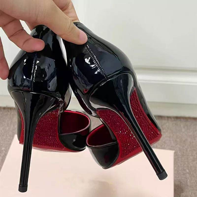 Damen elegante Stiletto-Pumps mit glänzender Oberfläche Nord Taschen