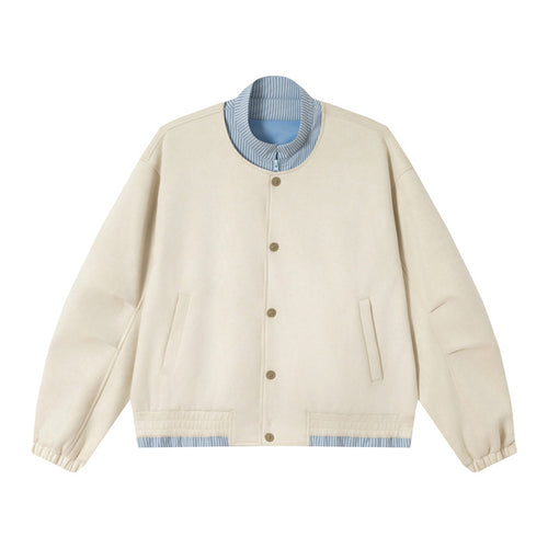 Unisex Kurz geschnittene Boxy-Blousonjacke aus Baumwollmix mit gesteppter Innenlage und Stehkragen Nord Taschen