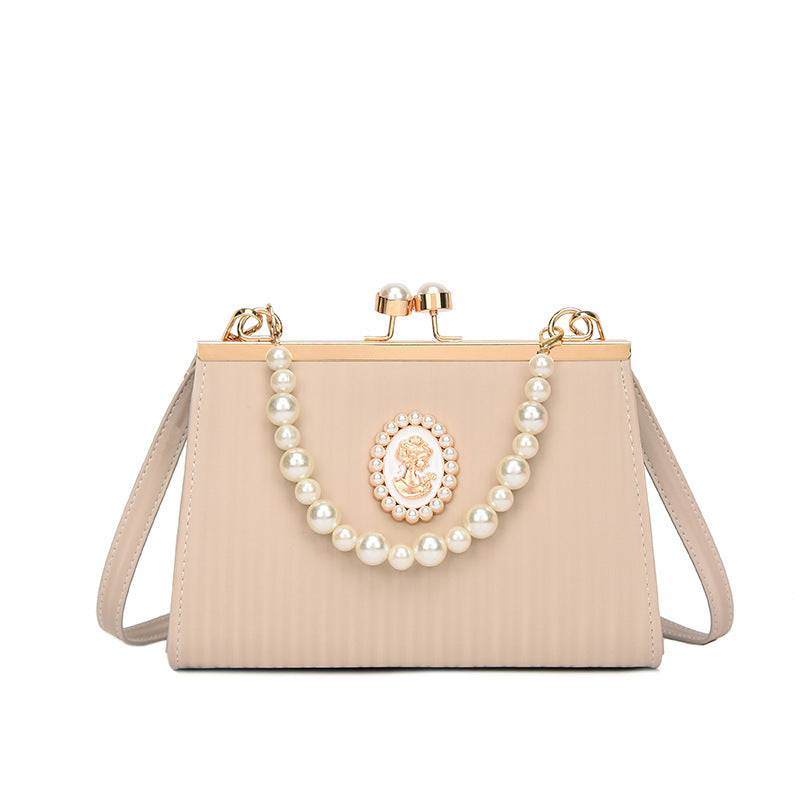 Damen elegante Clutch-Tasche mit Perlenschmuck Nord Taschen
