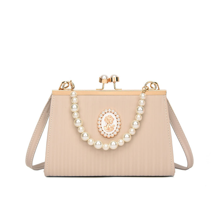 Damen elegante Clutch-Tasche mit Perlenschmuck Nord Taschen
