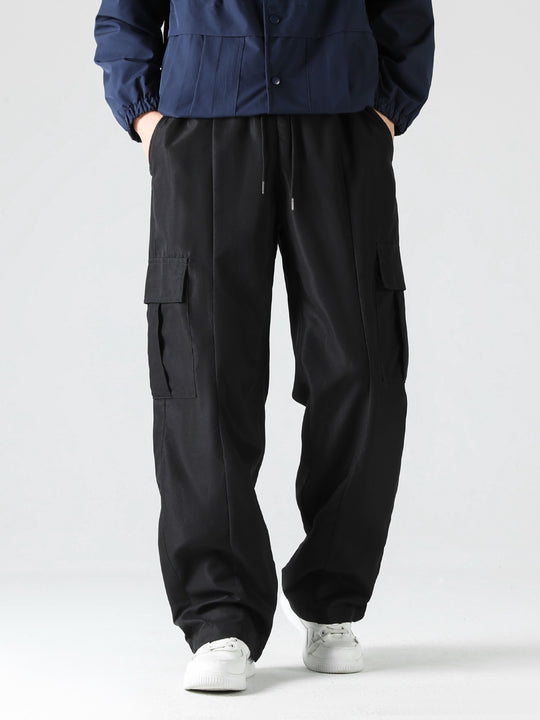 Herren Tapered Cargo-Jogginghose mit flachem Tunnelzug, Mehrfachtaschen & schmalem Knöchelsaum Nord Taschen