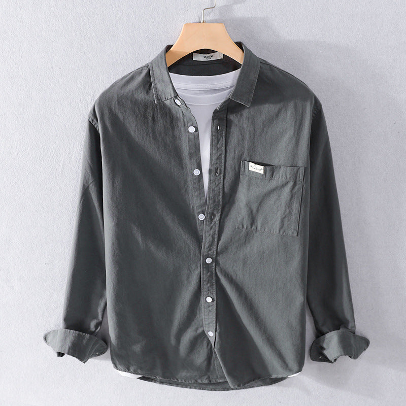 Herren Leichtes Baumwoll-Lagenhemd im Clean-Look mit Brusttasche und softem Griff Nord Taschen