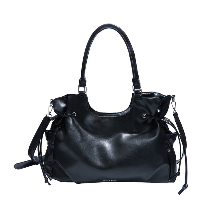 Damen Schultertasche mit modernen Raffungselementen Nord Taschen
