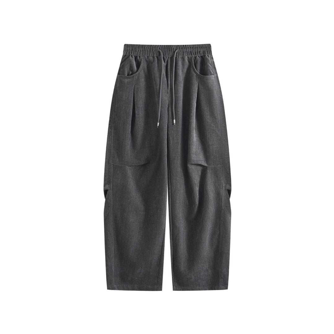 Damen Weite Cropped Komfort‑Cargohose mit elastischem Kordelbund und aufgesetzten Taschen Nord Taschen