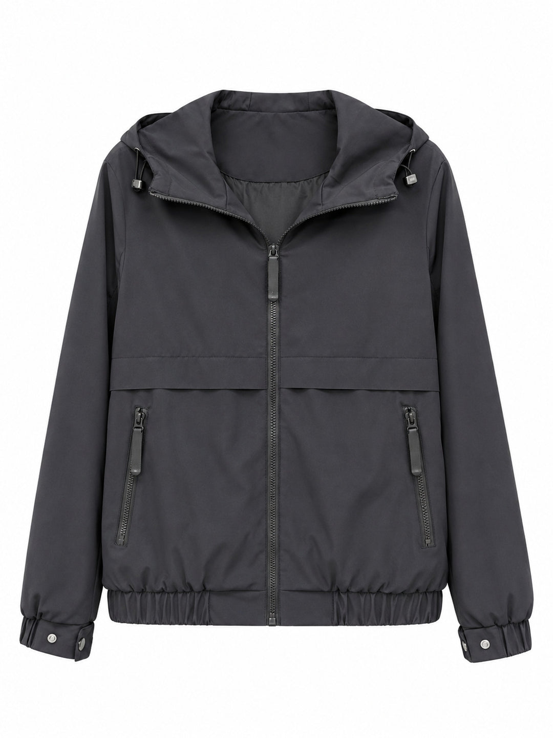 Damen Leichte Kapuzen‑Windjacke mit wasserabweisender Beschichtung, Reißverschluss und elastischem Saum Nord Taschen