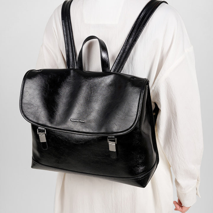 Damen Rucksack aus hochwertigem Leder mit praktischem Verschluss Nord Taschen
