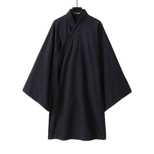 Unisex Oversize Kimono-Mantel mit weitem Ärmel und asymmetrischer Wickelvorderseite Nord Taschen