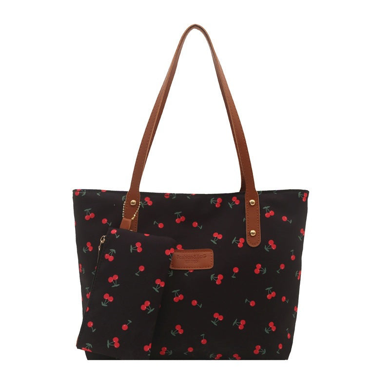 Damen praktische Handtasche mit Kirschmotiv Nord Taschen