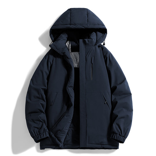 Herren Technischer Steppparka mit Kapuze, Thermo-Isolierung und Brust-Reißverschlusstasche Nord Taschen