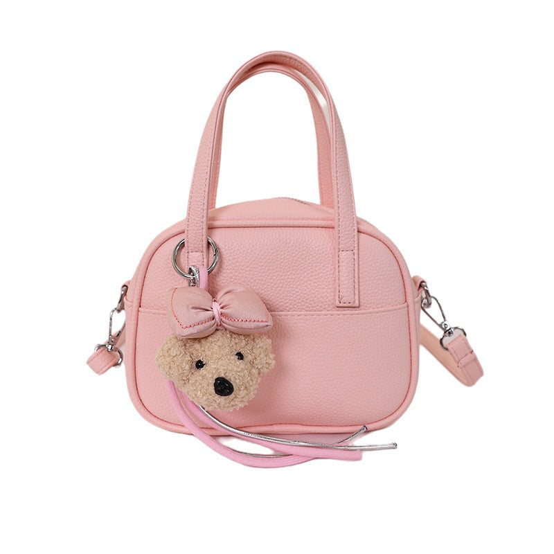 Damen Mini-Handtasche mit verspieltem Tieranhänger Nord Taschen