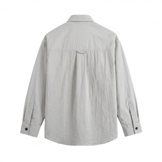 Unisex Kastenförmiges Overshirt mit großen aufgesetzten Taschen und Hemdkragen Nord Taschen