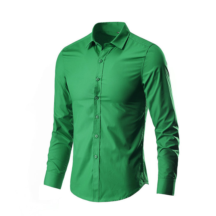 Herren Slim-Fit Businesshemd aus Stretch-Baumwollmix mit Kentkragen Nord Taschen