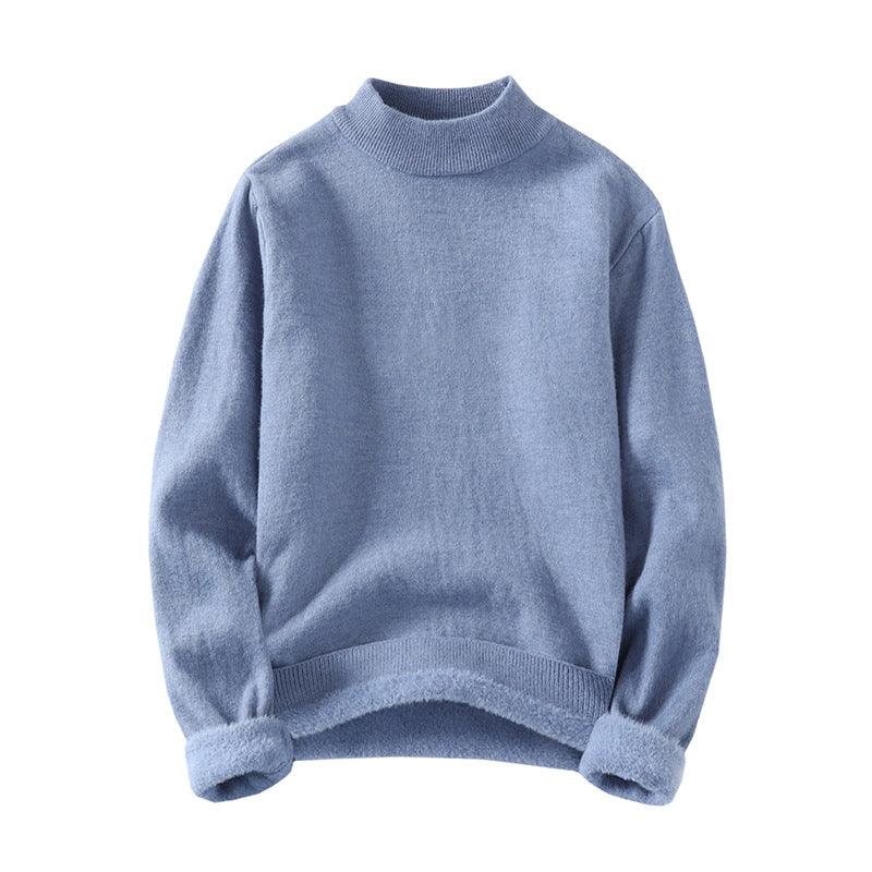 Damen Feinstrick-Mockneck-Pullover mit wärmendem Fleece-Innenfutter und umgeschlagenen Teddy-Bündchen Nord Taschen