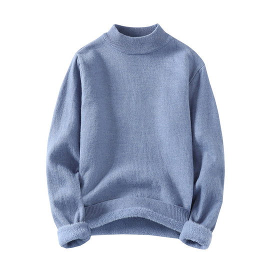 Damen Feinstrick-Mockneck-Pullover mit wärmendem Fleece-Innenfutter und umgeschlagenen Teddy-Bündchen Nord Taschen