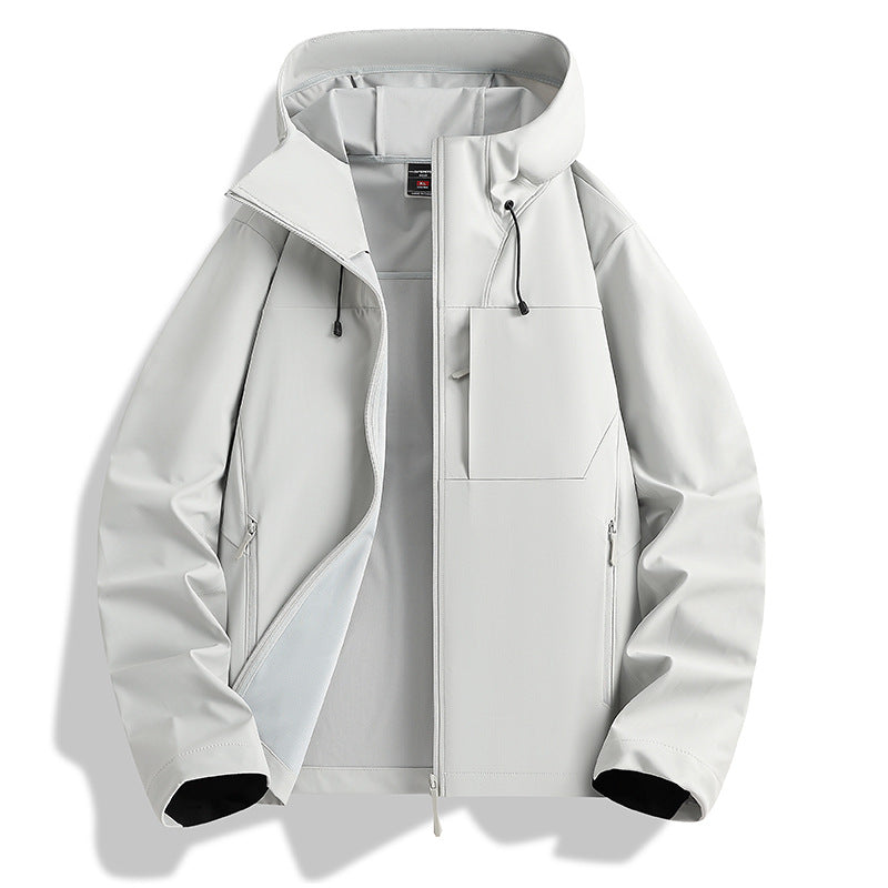 Damen Leichte wasserdichte Kapuzenjacke mit atmungsaktiver Beschichtung, Reißverschlusstaschen und verstellbaren Bündchen Nord Taschen