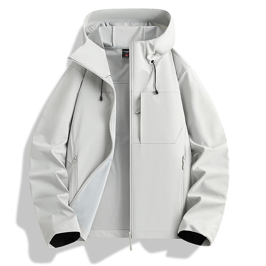 Damen Leichte wasserdichte Kapuzenjacke mit atmungsaktiver Beschichtung, Reißverschlusstaschen und verstellbaren Bündchen Nord Taschen