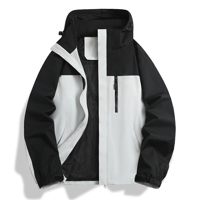 Herren Wasser- und winddichte Softshell-Outdoorjacke mit Kapuze, atmungsaktivem Meshfutter und Brustreißverschluss Nord Taschen
