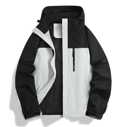 Herren Wasser- und winddichte Softshell-Outdoorjacke mit Kapuze, atmungsaktivem Meshfutter und Brustreißverschluss Nord Taschen