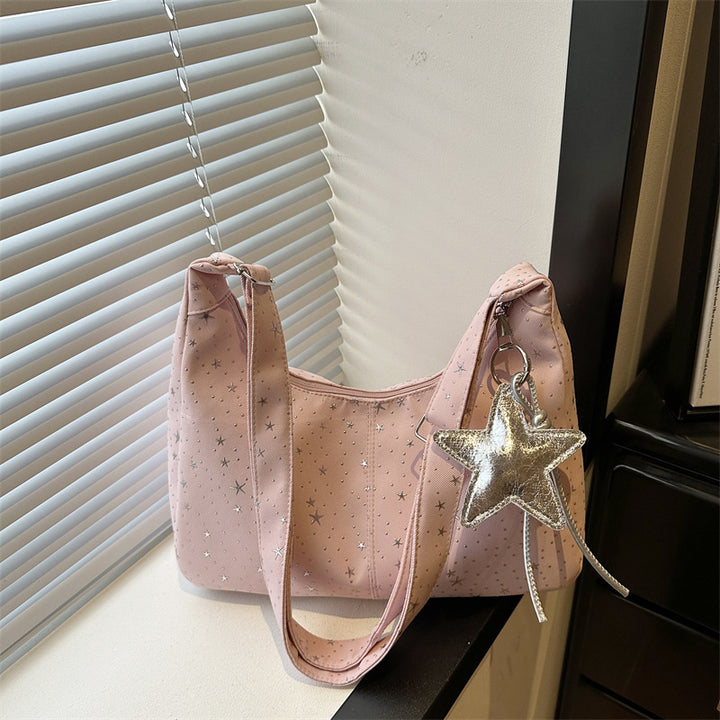 Damen Hobo-Tasche mit funkelndem Sternenmotiv und gepolstertem Tragegriff Nord Taschen