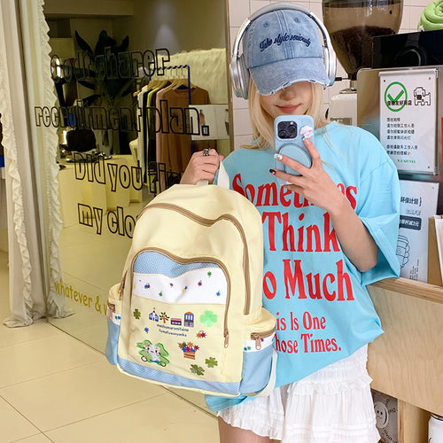 Damen Rucksack mit buntem Motiv und praktischen Fächern Nord Taschen