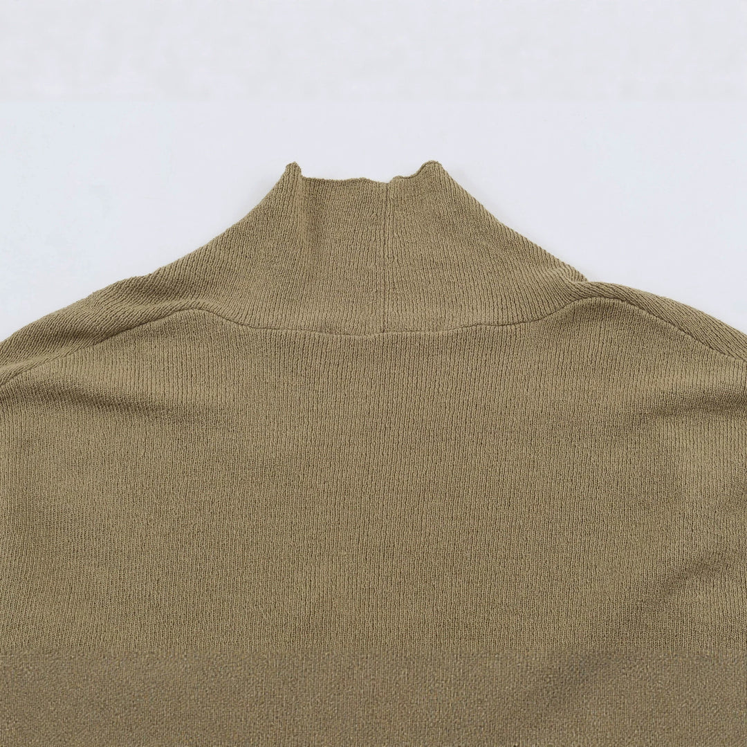 Damen Wickel-Strickpullover mit Gürtelring und tiefem V-Ausschnitt Nord Taschen