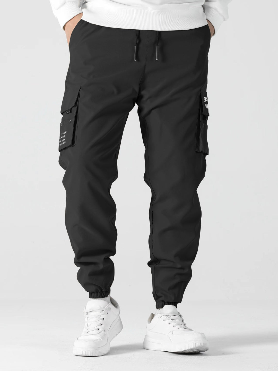 Herren Tapered Cargo-Jogginghose mit elastischem Bund, Multifachtaschen & Bündchen Nord Taschen